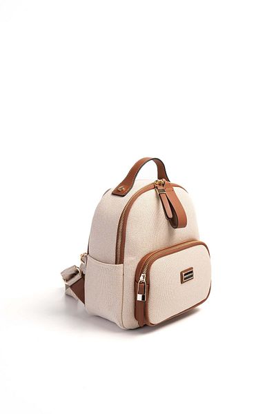 Silver Polo Γυναικείο σακίδιο πλάτης Silver & Polo Beige - Tan SP1130