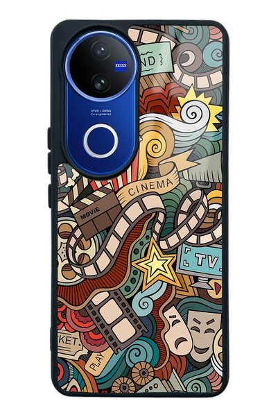 Spoyi غلاف هاتف لامع بتصميم سينما ريترو لهاتف Vivo V50