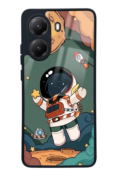 Spoyi Xiaomi Poco X7 Pro Anime astronot Tasarımlı Glossy Telefon Kılıfı