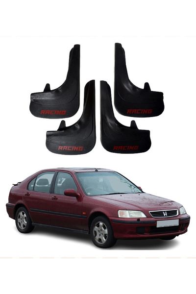 SONİKON LİNE Honda Civic Euro Hb 1996-2001 Compatible Racing Written 4-Piece Dust Cover Mudguard Mudguard Modified