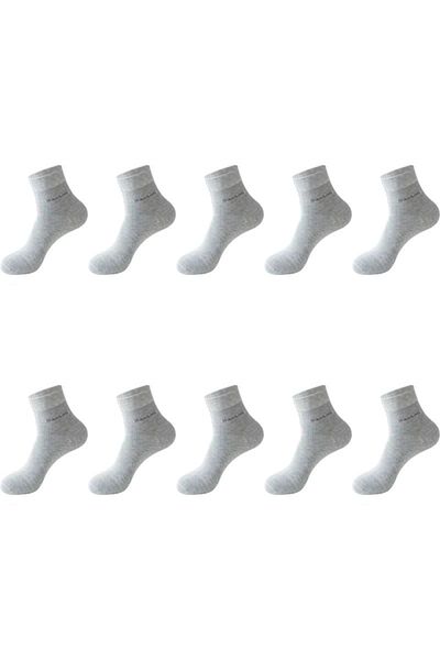 delis Set 10 perechi de sosete pentru barbati, Gri, marime universala 40-45