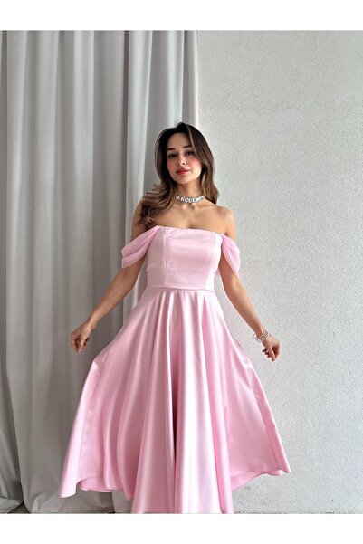 Mooi Butik Rochie Midi MARX 3572 - Roz