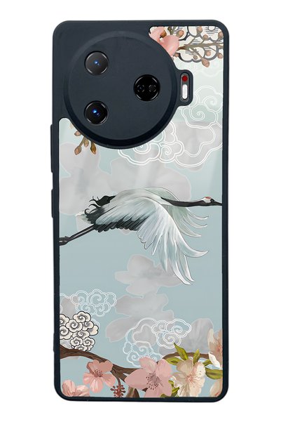 Spoyi Tecno Camon 30 Pro Glossy Phone Case with Watercolor Stork Design