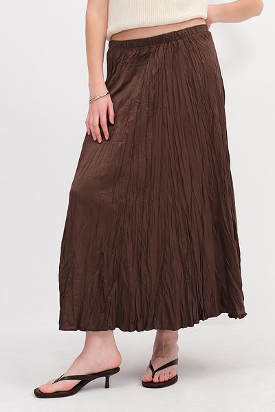 Addax Wrinkled Look Long Skirt E16125-B5