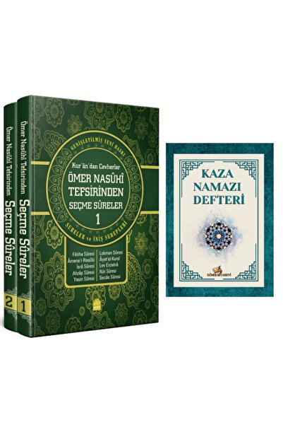 Yasin Yayınevi Kurandan Cevherler 2 cilt Takım & kaza namazı defteri