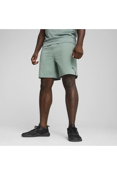 Puma Pantaloni scurți verzi pentru bărbați Tad Essentials 7 inch Woven