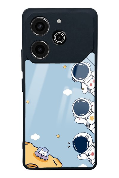 Spoyi Tecno Pova 6 Pro Mini Astronaut Design Glossy Phone Case