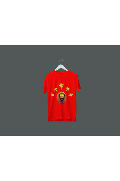 DTF BASKILI %100 PAMUK T-SHİRT 5 YILDIZ