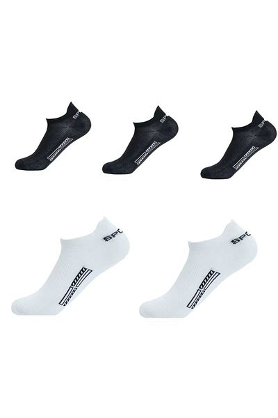 delis Set of 5 Pairs of Socks for Men, Ss016, Black/White, Universal Size