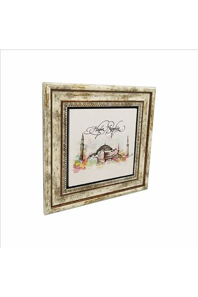 Sadrazam Tablou din piatră naturală imprimată Moscheea Hagia Sofia (25 X 25 KRT-5)