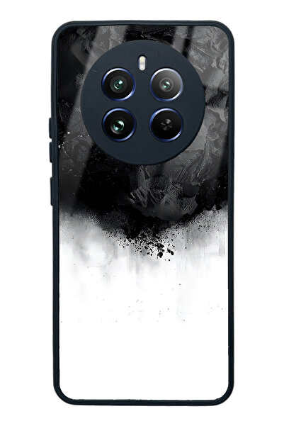 Spoyi Oppo Realme 12 Siyah duman Tasarımlı Glossy Telefon Kılıfı