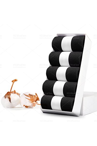 delis Set of 5 pairs of socks for men, Black, universal size 39-45