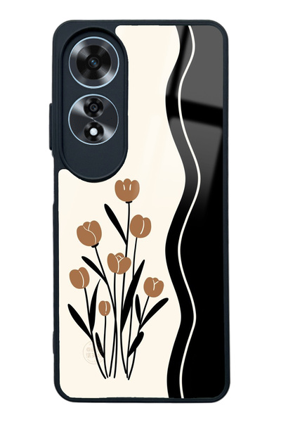 Spoyi Oppo A60 Çiçek Motif Tasarımlı Glossy Telefon Kılıfı