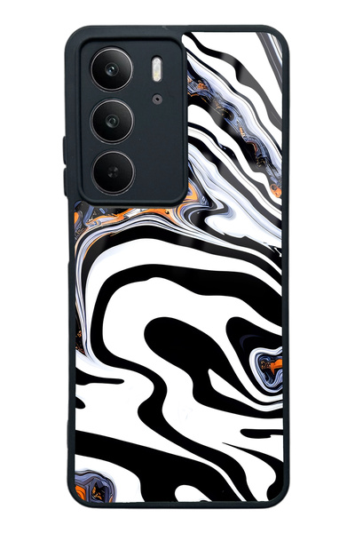 Spoyi Oppo Realme C75 Glossy Phone Case with White Marble Design