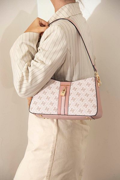 Silver Polo Silver & Polo Pink - Somon - Pink SP1102 Geantă de umăr pentru femei