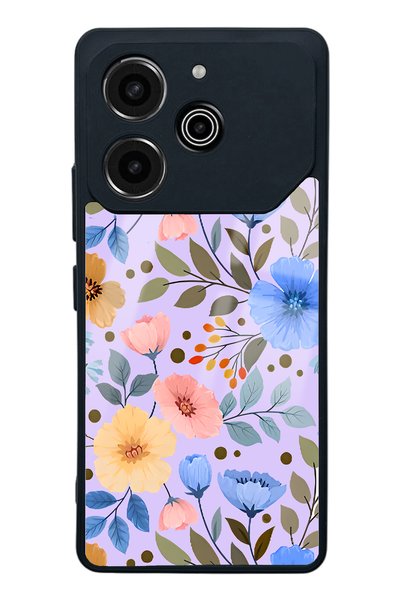 Spoyi Tecno Pova 6 Pro Glossy Phone Case with Flower Garden Design