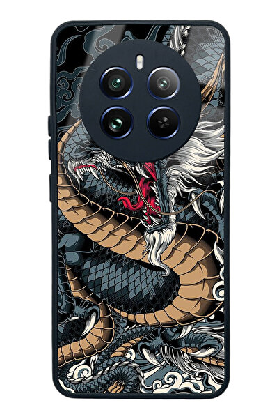 Spoyi Oppo Realme 12 Dragon Design Glossy Phone Case