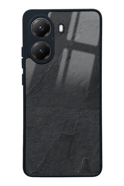 Spoyi Xiaomi Poco X7 Pro Siyah Mermer Tasarımlı Glossy Telefon Kılıfı