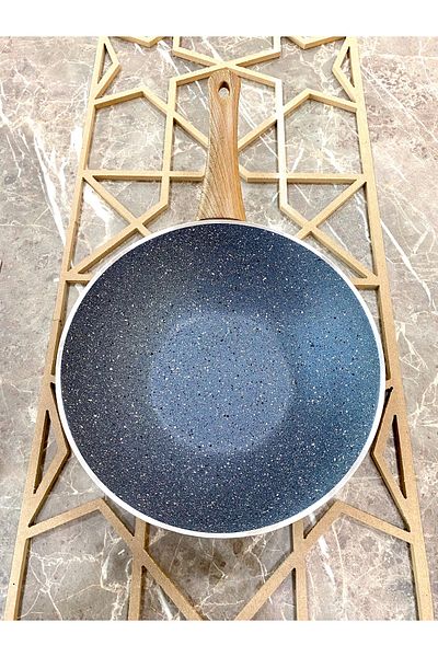 Elvira 28 cm Granite Wok Pan-Grey
