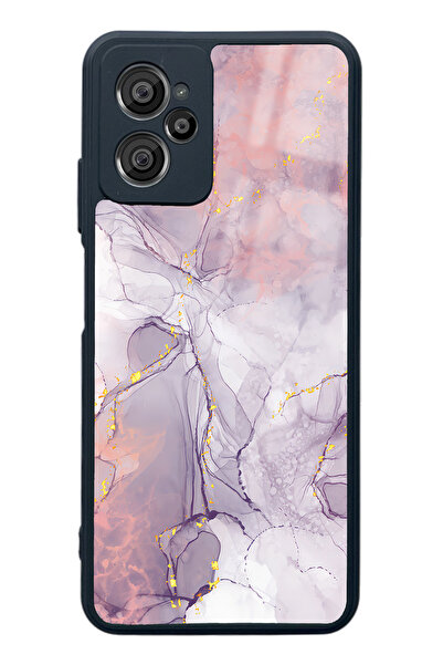 Spoyi Casper X30 Plus Fuşya Mermer Tasarımlı Glossy Telefon Kılıfı