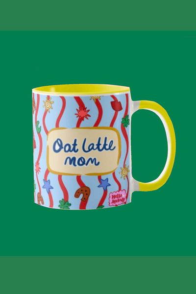Hello Melody Design Mug Series "Oat Latte Mom" Mug - Original Design Digital Printing 9.5X8 cm 330Cc - Gift Mug