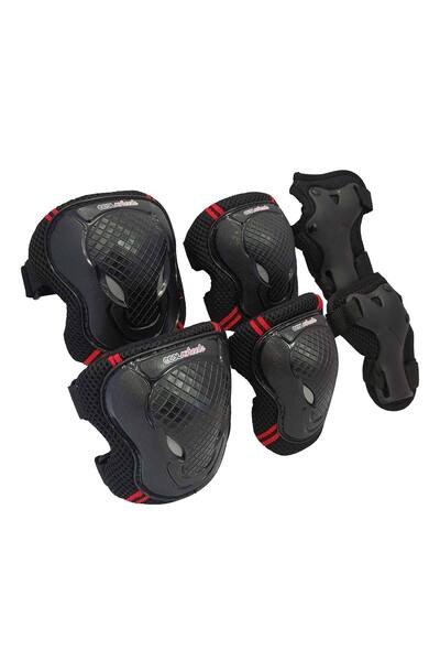 Cool Wheels Çocuk Scooter & Paten Koruma Seti – Kaliteli Dizlik ve Dirseklik Seti (S) Kırmızı FR3771