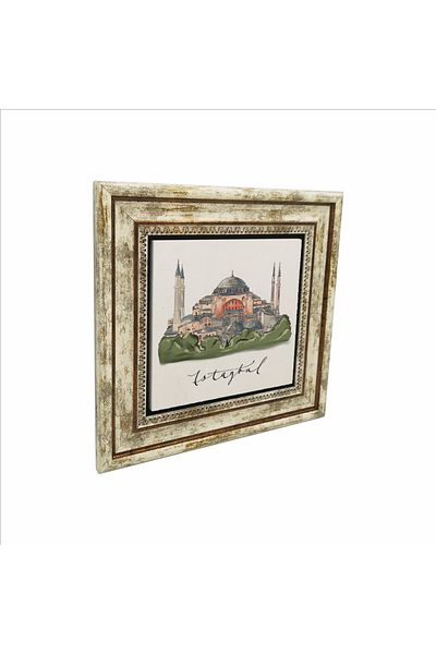 Sadrazam Tablou din piatră naturală imprimat Moscheea Hagia Sofia (25 X 25 KRT-6)