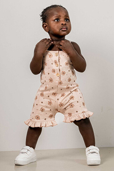 bombe Baby Kids Powder Cotton Rope Strap Comfortable Jumpsuit Salopet Trend Fashion Bottom Top Set Jumpsuit