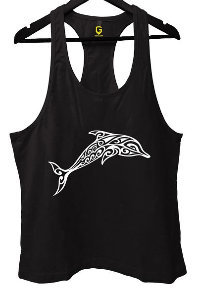 TOP GLORY Dolp. Black Gym Fitness Tank Top Athlete's Tank Top