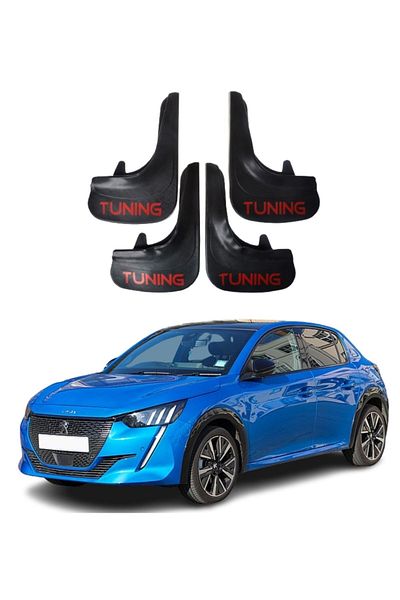 SONİKON LİNE Peugeot 208 Tuning Written Compatible with All Cases 4'Lü Tozluk Mudguard Mudflap Modified