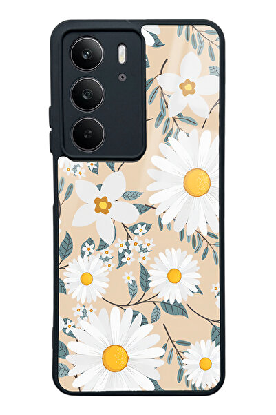 Spoyi Oppo Realme C75 Büyük Papatya Tasarımlı Glossy Telefon Kılıfı