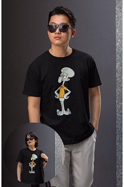 CNGZSHOP تي شيرت مطبوع عليه Squidward Tentacles للجنسين، تي شيرت مطبوع عليه ش...