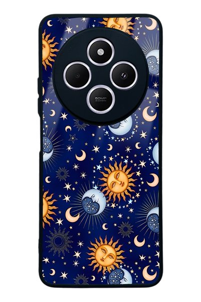 Spoyi حافظة هاتف لامعة بتصميم بيجامة Xiaomi Redmi A4 Moon Sun