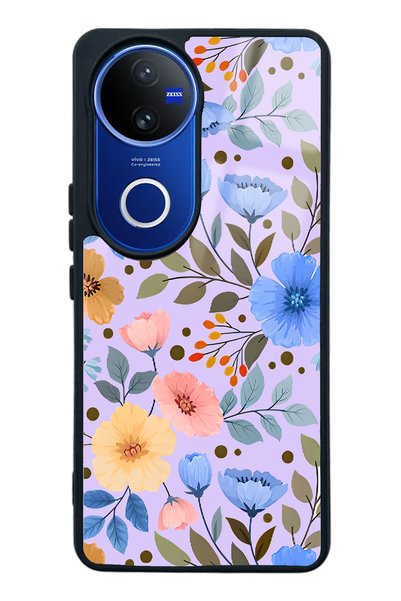 Spoyi غلاف هاتف Vivo V50 لامع بتصميم حديقة الزهور