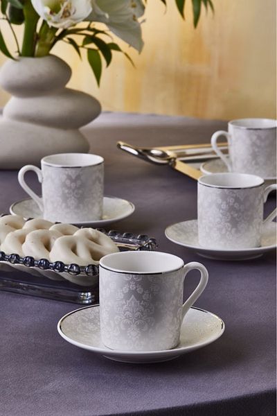 Karaca Feraye 6-Person Coffee Cup Set 90 ml