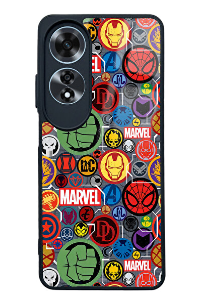 Spoyi Oppo A60 Marvel Face Tasarımlı Glossy Telefon Kılıfı