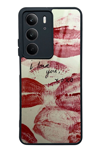 Spoyi Oppo Realme C75 I Love You Tasarımlı Glossy Telefon Kılıfı