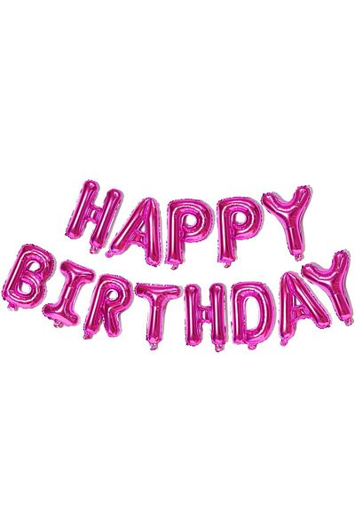 Flippy Baloane Decorative Happy Birthday Party, Litere de 40 cm, Baloane Party, Pai Adeziv Incluse, Mov