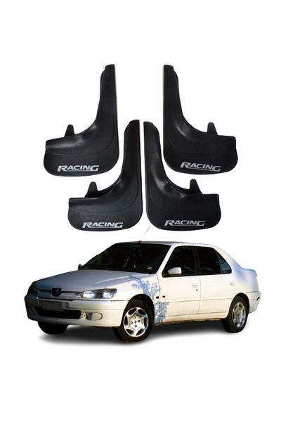 SONİKON LİNE Peugeot 306 Sd Racing Written 4-Piece Dust Cover Mudguard Mudguard Compatible with All Cases Modified