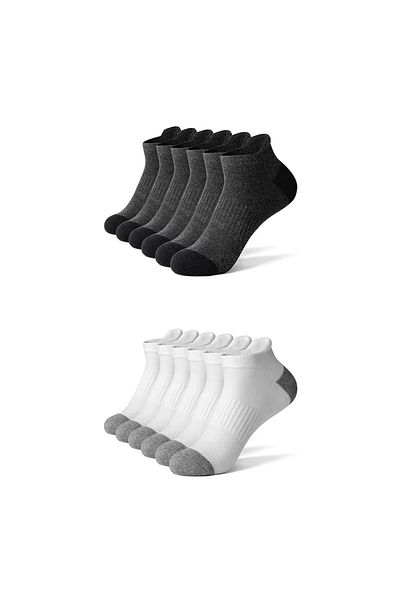 delis Set of 12 pairs of men's socks, Grey/White, universal size 40-45