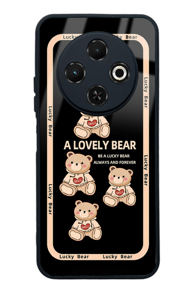 Spoyi Tecno Spark 30C Lucky bear Tasarımlı Glossy Telefon Kılıfı
