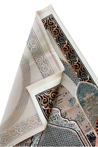 ihvanonline Traditional Patterned Gift Carpet Type Woven Prayer Rug Black