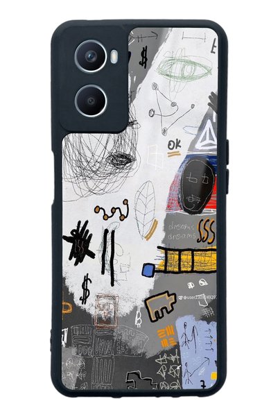 Spoyi Oppo A96 Glossy Phone Case with Mathematics Board Design