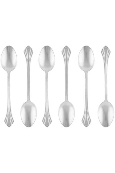ALSAIF K2230506/cs Stainless Steel Tea Spoon 6-piece Set, Silver