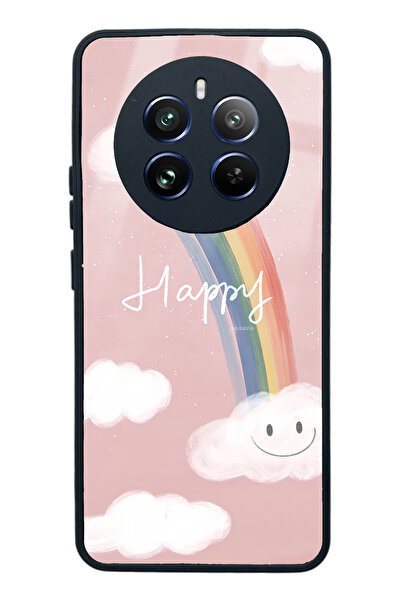 Spoyi حافظة هاتف لامعة بتصميم Happy Cloud لهاتف اوبو ريلمي 12