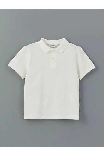 LC Waikiki Polo Neck Boy's Combed Cotton T-Shirt