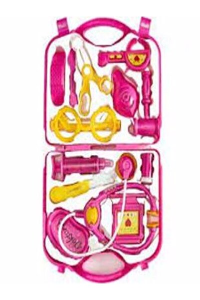 Genel Markalar Trio Oyuncak Pembe Çantada 14 Parça Oyuncak Doktor Seti