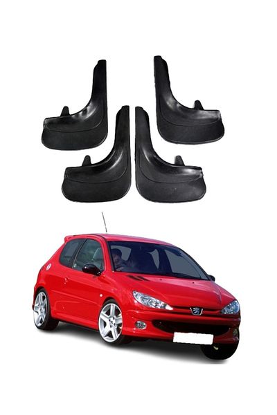 SONİKON LİNE Peugeot 206 Hb Compatible 4-Piece Dust Cover Mudguard Mud Flap Modified