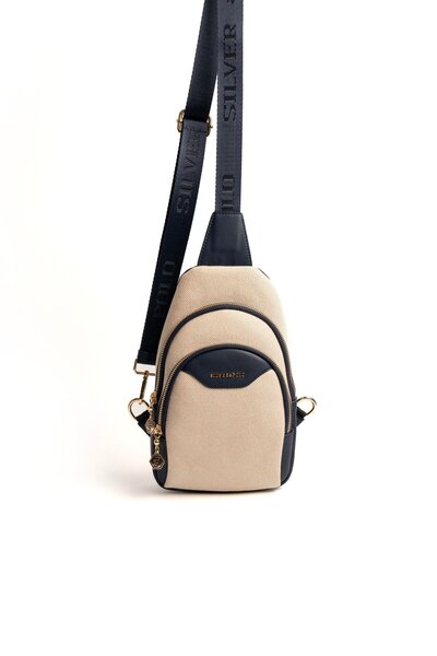 Silver Polo Silver & Polo Beige - Geantă de corp pentru femei Laci Sp959