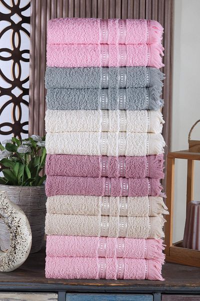 Zeynep Tekstil Set de prosoape pentru mâini și față Perla 12 piese